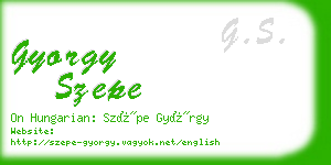 gyorgy szepe business card